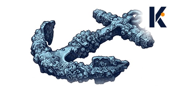 Ancre de marine sous une épaisse croûte de bernacles accumulées en couches, gravure naturaliste 19e.